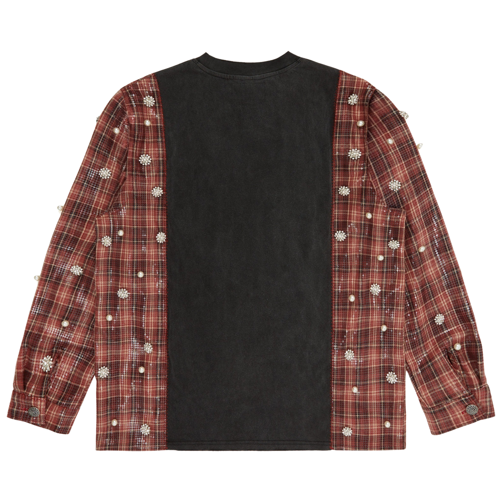 Sequin Flannel Tee