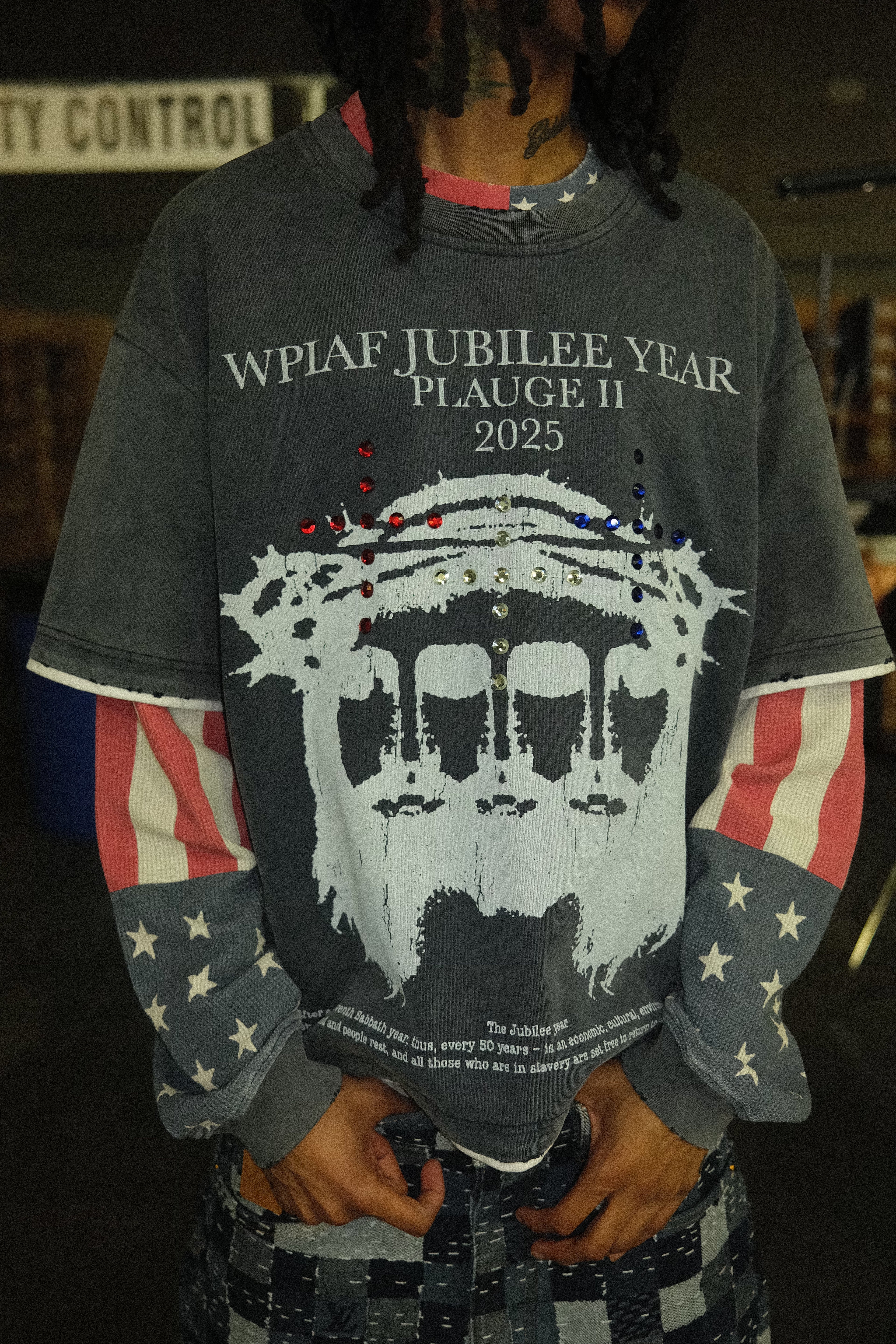 GOD BLESS AMERICA THERMAL LONGSLEEVE