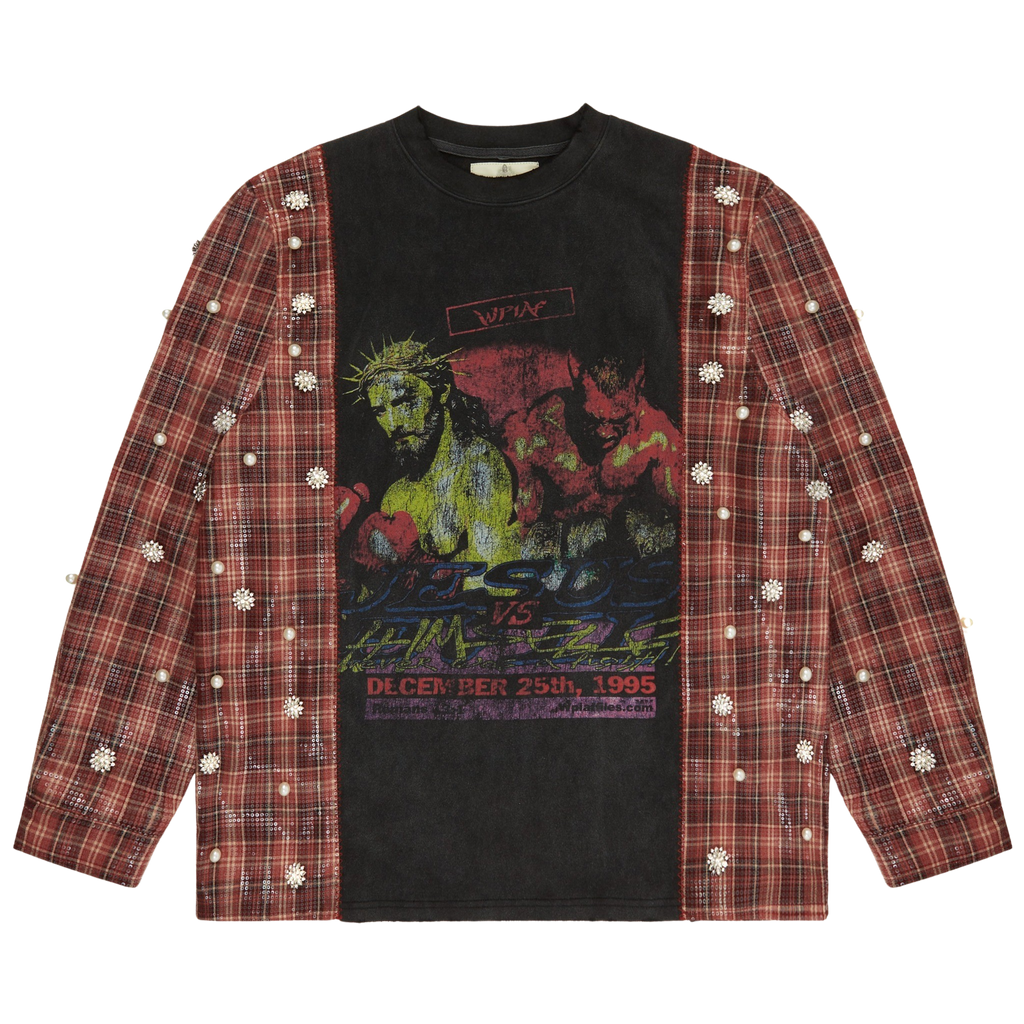 Sequin Flannel Tee