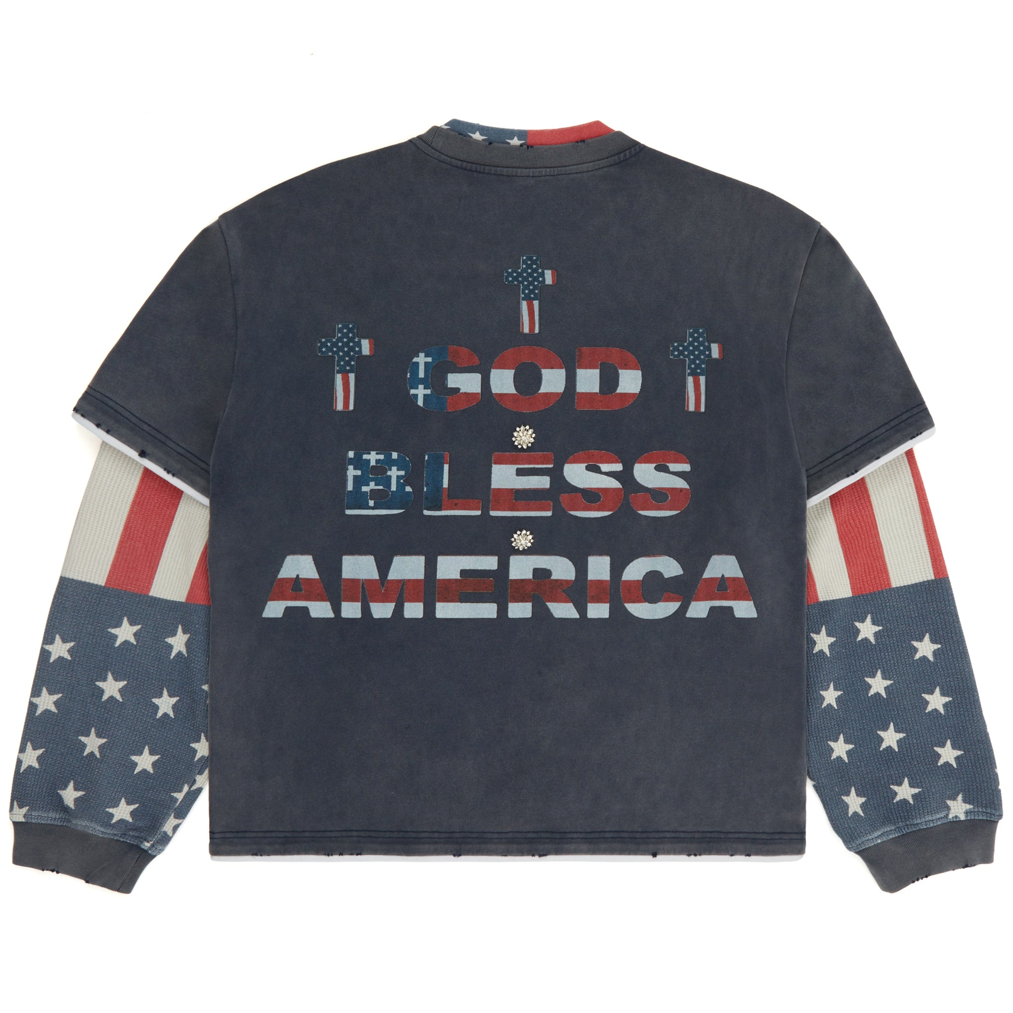 GOD BLESS AMERICA THERMAL LONGSLEEVE